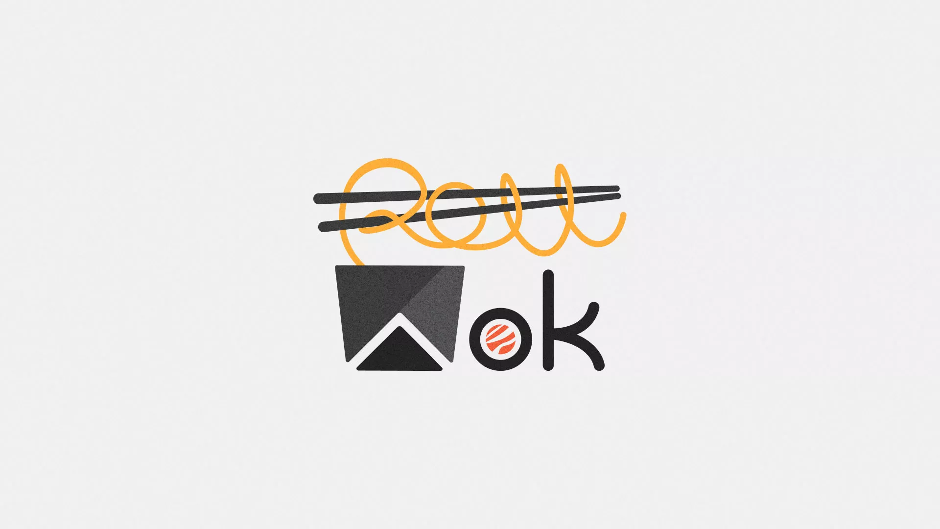 Разработка логотипа суши-бара «Roll Wok Club» в Кирсанове